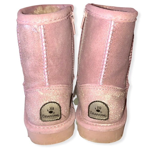 BEARPAW Pink Glitter Elle Toddler Boots 8 - Picture 4 of 7